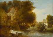 John Webber John Webber s oil painting  Abbey Mill Shrewsbury oil painting reproduction